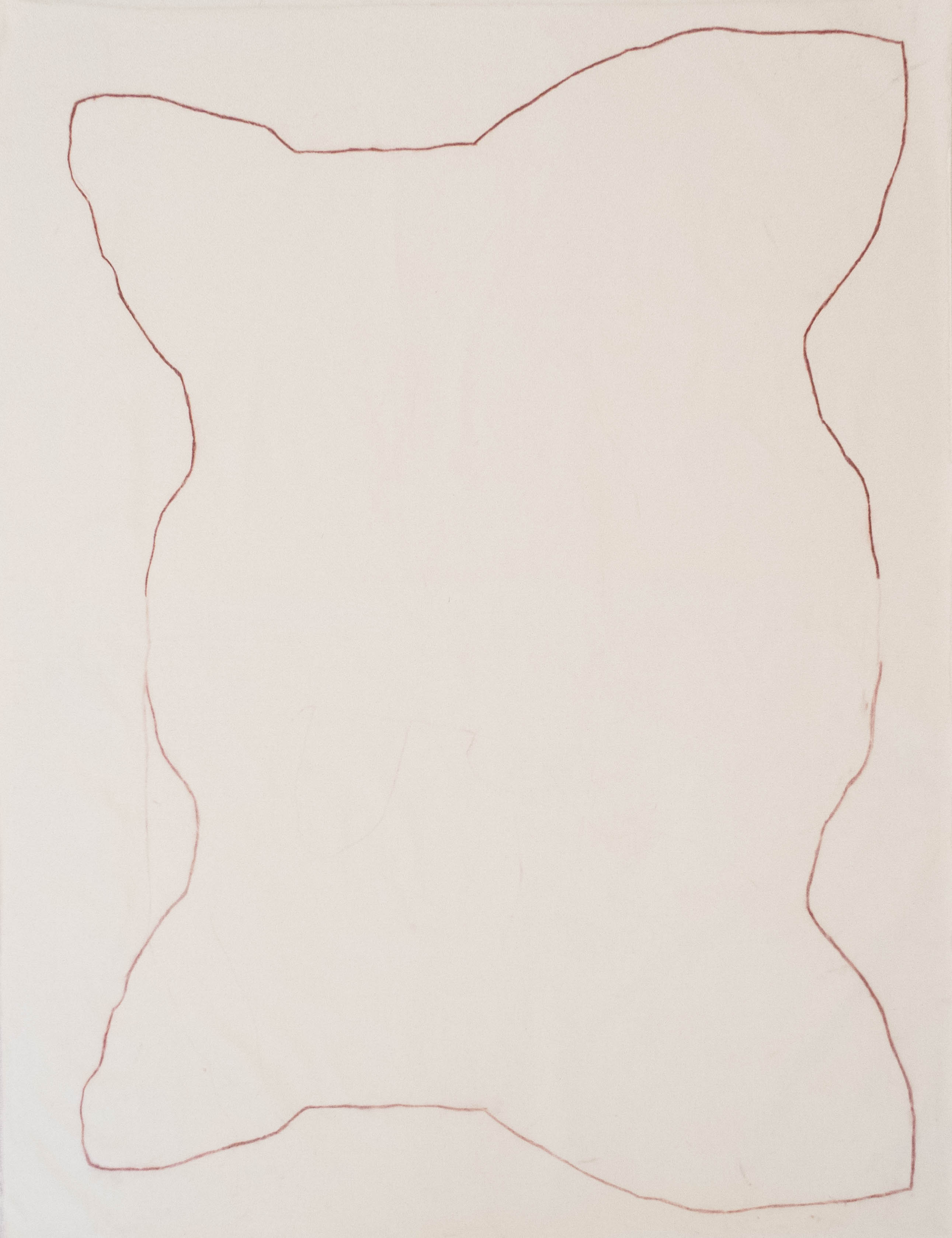 150x200cm, body deliniated and transferred with a soft pastel on cotton